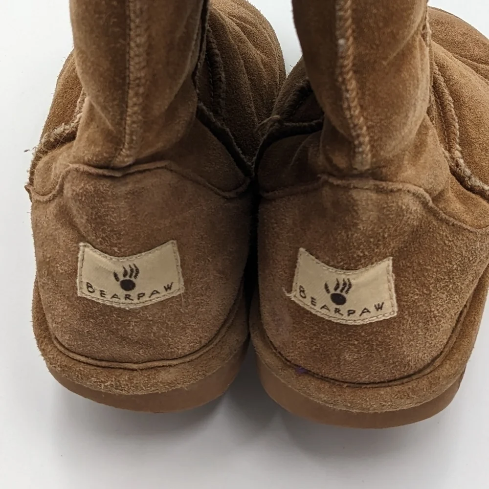 Bearpaw Leather Emma Boot Sherpa Lined 8 Women